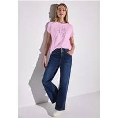 Street One T-Shirt Mit Folien Wording - Rosa