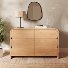 Dunelm Chest of Drawers Dunelm Bennett 6 Light Oak Chest of Drawer