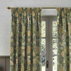 Cray Chenille Pencil Pleat Curtains - Sage