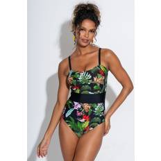 Palermo Control Swimsuit - Black Tropical