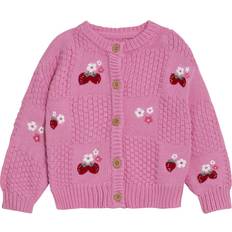 Pink Cardigans Children's Clothing JoJo Maman Bébé Kids' Strawberry Embroidered Cardigan - Pink
