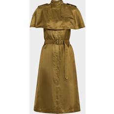 Burberry Dresses Burberry Belted Cape Viscose Trench Dress - Walrus