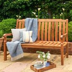 Norfolk Leisure Beeley Medium Outdoor 150 cm Acacia Wood Teak Look Garden Bench