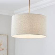 Churchgate Woodhouse Drum Lamp Ivory Shade