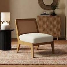 Dunelm Armchairs Dunelm Bilbao Sherpa Rattan Occasional Ivory Armchair