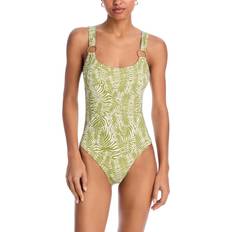 Aqua Swim One Piece Swimsuit - Olive Multi