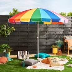 Dunelm Rainbow Tilt Beach Parasol 2.5m - Multicolor