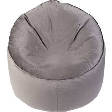 Bean Bags Kaikoo Blue Brushed Fabric Square Slab Bean Bag