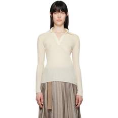 Moncler Men Polo Shirts Moncler Long Sleeve Polo Shirt - Off White