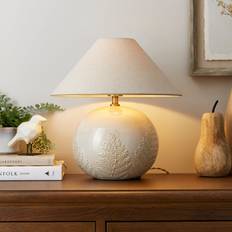Churchgate Fawsley Fern Embossed Ceramic - Ivory Table Lamp