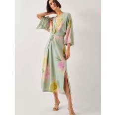 Monsoon Jane Floral A-Line Maxi Dress - Pale Green