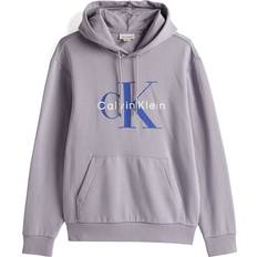 Calvin Klein Lilla Overdele Calvin Klein Cotton Fleece Monogram Hoodie - Purple
