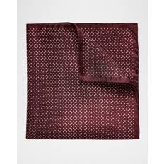 Men Handkerchiefs Eton Mens Polka-dot Silk Pocket Square - Red