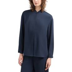 Emporio Armani Blouses Emporio Armani Creponne Long Sleeve Button Down Blouse - Guru Collar