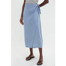 Polo Ralph Lauren Blue Skirts Polo Ralph Lauren Linen Tie-Wrap Skirt - Channel Blue