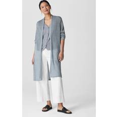 Eileen Fisher Linen Cotton Cord Long Cardigan Sweater