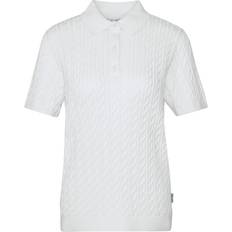 Barbour Sweatere Barbour W Hartland Knitted Polo Jumper - Cloud