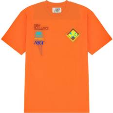 New Balance Unisex T-shirts New Balance Salehe Bembury Unisex Printing Logo Round-neck Tee - Orange