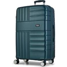 8 Wheel Hard Suitcase Large Blue