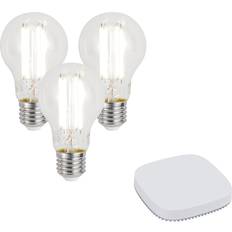 QAZQA Set 3 Smart E27 Dimbara LED Lampor A60 7W 806LM