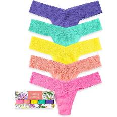 Thongs - Yellow Knickers Hanky Panky Signature Lace Low Rise Thongs Set of 5