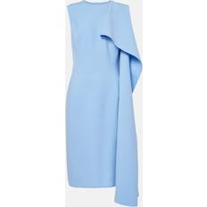 Oscar de la Renta Ruffled Wool-Blend Midi Dress -
