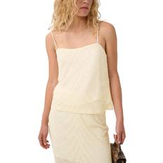 Dame - Gul Toppe Gestuz Gzglira Top Butter Yellow Sequins
