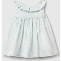Sleeveless Dresses United Colors of Benetton Dress With Ruffled Collar - Light Blue