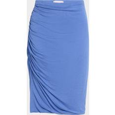 Double Layer Draped Skirt - Blue