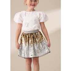 Gold Skirts Angel & Rocket Girls Gold Sequin Party Skirt Yellow