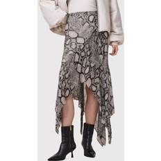 AllSaints Kjolar AllSaints Cassie Snake Print Skirt - Ecru