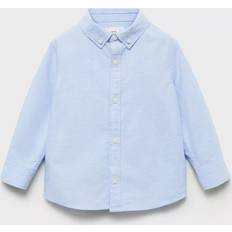 9-12M Skjortor Barnkläder Mango Oxford Cotton Shirt - Blå