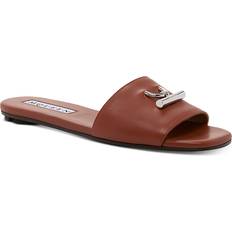 サンダル・ミュール alexander mcqueen SLIPPER (676731WLEL1 2599) Alexander Mcqueen Seal Embossed Leather Mules, Brand Size 39