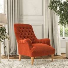 Orange Armchairs Dunelm Bibury Luxury Velvet Orange Umber Armchair