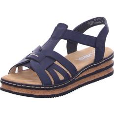 Rieker Blåa Tofflor & Sandaler Rieker 62918-22 - Marinblå