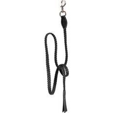 Halfter & Führstricke On Geflochtene Longe Reiten Dyon Plaited Lederstrick - Noir