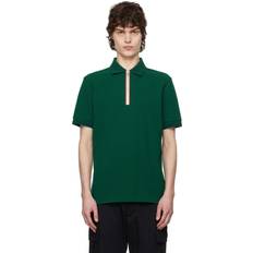 Moncler Zip Placket Trim Polo Shirt - Green
