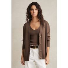 Reiss Trøjer Reiss Mink Lucy Lyocell Blend V-Neck Cardigan