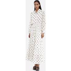 The Kooples Polka Dot Shirt Dress - White/Black