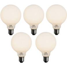 Luedd Set om 5 st Dimbara E27 LED-lampor Opal G95 5W 450lm 3000K
