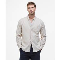 Barbour Herr Skjortor Barbour Nelson Tailored Shirt - Stone