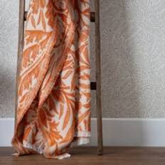 William Morris Blankets William Morris Acorn Tonal Throw Blanket 130cm x 170cm - Brick Blankets Orange