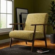 Dunelm Armchairs Dunelm Quinn Textured Sherpa Occasional Ochre Armchair