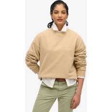 Superdry Dam Tröjor Superdry Women's Studios Sweatshirt mit Rundhalsausschnitt - Beige