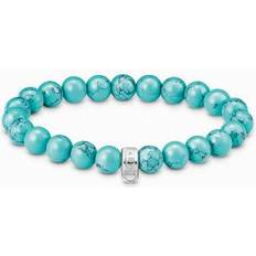 Turquoise - Women Bracelets Thomas Sabo Silver Bracelet With Imitation Turquoise - Silver Coloured