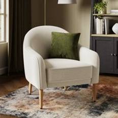 Lounge Chairs Dunelm Kaspar Soft Texture Tub Natural Lounge Chair