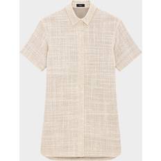 Theory Dresses Theory Mini Tweed Shirtdress - Taupe