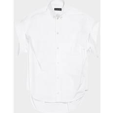 Balenciaga Shirts Balenciaga Tucked-Sleeve Button-Down Shirt - White