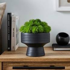 Dunelm Moss in Black Footed Pot Artificial Plant