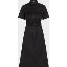 Theory Women Dresses Theory Short-Sleeve Military Chino Midi Dress - Black
